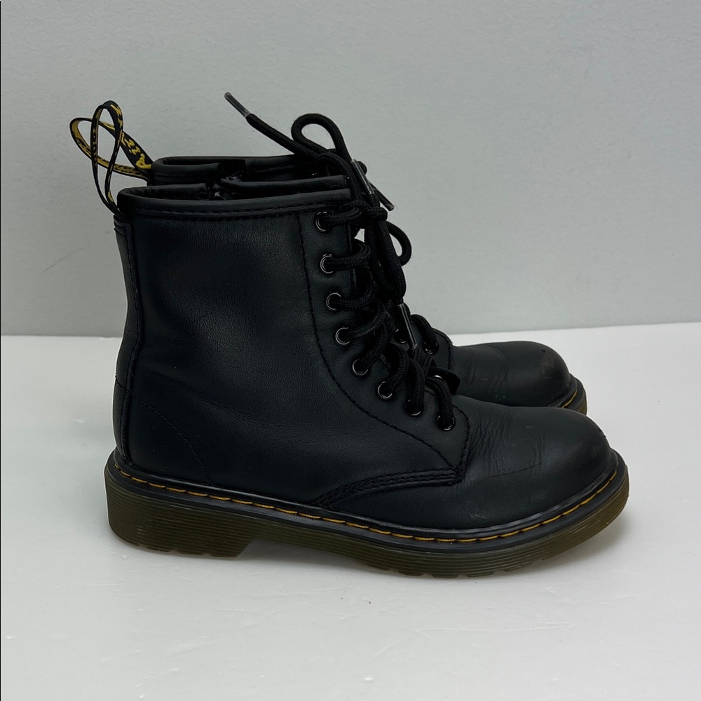 Dr Martens Black Leather Boots 1460 Girls Size 1 US Youth Classic Kids Combat